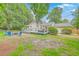 Serene backyard featuring an inviting patio and spacious lawn, great for relaxation and entertaining at 1350 Mosstree Rd, North Charleston, SC 29405