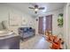 Lovely Bedroom with sea-themed art, rocking horses, and a dark crib at 1350 Mosstree Rd, North Charleston, SC 29405