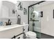 Beautiful bathroom with modern fixtures, walk in shower, and unique accents at 202 Pamela Ln, Summerville, SC 29483