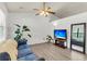 Bright living room featuring a ceiling fan, and plenty of space for relaxation and entertainment at 202 Pamela Ln, Summerville, SC 29483