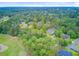 Aerial view of a residential neighborhood nestled within dense woodlands, interspersed with a golf course and winding roads at 204 Bellerive Ln, Summerville, SC 29483