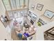 Bright living room with high ceilings, large windows, fireplace, and comfortable seating area at 204 Bellerive Ln, Summerville, SC 29483