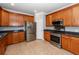 Kitchen features stainless steel appliances, dark countertops, and ample cabinet space at 228 Donatella Dr, Goose Creek, SC 29445