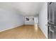 Inviting living room showcases hardwood floors, neutral paint and a door for easy access at 230 Darcy Ave, Goose Creek, SC 29445