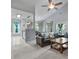 Open-concept living room with a mix of neutral tones and ample seating at 2632 Egret Crest Ln, Charleston, SC 29414