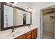 Well-lit bathroom featuring double sinks, modern fixtures, and large mirror above the vanity at 2900 Split Hickory Ct, Johns Island, SC 29455