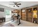Home office with built-in shelves, lots of natural light, and plenty of workspace at 2900 Split Hickory Ct, Johns Island, SC 29455