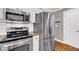 Kitchen with stainless steel appliances including oven, microwave, and refrigerator at 3061 Penny Ln, Johns Island, SC 29455