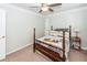 Bedroom featuring a well-lit area with ceiling fan and a comfortable sleep space at 3092 Morningdale Dr, Mount Pleasant, SC 29466
