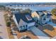 Stunning aerial showcasing a well-maintained neighborhood with manicured lawns and community lake at 3278 Great Egret Dr, Johns Island, SC 29455