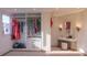 Brightly lit closet features shelving, hanging storage, and a dressing table at 3307 Waterway Blvd, Isle of Palms, SC 29451
