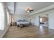 Bright primary bedroom with hardwood floors, neutral tones, and ample space at 447 Navona Dr, Summerville, SC 29486