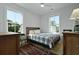 Cozy bedroom with neutral paint, natural light, and wood furnishings at 48 Aiken St, Charleston, SC 29403