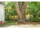 Backyard showing a shady rest area under a large tree at 4810 Parkside Dr, North Charleston, SC 29405