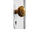 Close up of antique looking brass doorknob on a white door at 4810 Parkside Dr, North Charleston, SC 29405