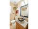 Well-lit bathroom featuring a granite countertop, vessel sink, and stylish fixtures at 529 Laurel Ridge Rd, North Charleston, SC 29418