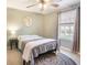 Comfortable bedroom featuring a ceiling fan, neutral walls, and a window with blinds at 529 Laurel Ridge Rd, North Charleston, SC 29418