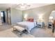 Serene main bedroom features plush carpeting, a comfortable bed, and soft lighting for a relaxing atmosphere at 529 Laurel Ridge Rd, North Charleston, SC 29418