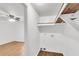 Cozy laundry room with hookups and a view into the Primary bedroom and ceiling fan at 5375 Highway 174, Adams Run, SC 29426