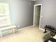 Bright bedroom featuring carpet floors, a light color paint job, and an exercise rack at 610 Knowledge Dr, Ladson, SC 29456