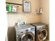 Efficient laundry room with modern LG washer and dryer, offering convenience and functionality for household tasks at 610 Knowledge Dr, Ladson, SC 29456