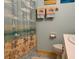 A bright bathroom featuring a vanity and a charming shower curtain at 7 Lavington Rd, Charleston, SC 29407