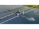 Aerial view of a long bridge spanning a waterway at 7 Wesley Dr, Charleston, SC 29407