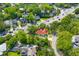 Aerial view showcases a home with mature trees with easy access to major roadways at 7 Wesley Dr, Charleston, SC 29407