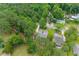 Aerial shot of homes nestled among mature trees, highlighting the natural beauty and neighborhood layout at 727 Hodge Rd, Summerville, SC 29483