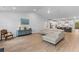 Open concept living room with modern furnishings, connecting to the kitchen and dining areas at 727 Hodge Rd, Summerville, SC 29483