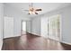 Bedroom with fan, closet and sliding glass doors at 7813 Sandida Ct, North Charleston, SC 29418