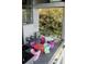 Stylish outdoor seating area with vibrant modern furniture, perfect for enjoying nature views at 905 Palm Blvd, Isle of Palms, SC 29451