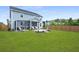 Expansive backyard featuring a lush lawn, patio, screened-in porch, and privacy fence at 1004 Saltwater Cir, Johns Island, SC 29455