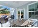 Relaxing covered patio with comfortable seating and grill, perfect for outdoor gatherings at 1004 Saltwater Cir, Johns Island, SC 29455