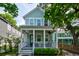 Charming two-story home featuring a welcoming front porch, manicured landscaping, and a light blue exterior at 1076 Hatfield St, North Charleston, SC 29405