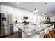 Modern kitchen with stainless steel appliances, granite countertops, and a sleek design at 1076 Hatfield St, North Charleston, SC 29405
