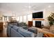 Spacious living room with a cozy fireplace, modern furnishings, and lots of natural light at 1076 Hatfield St, North Charleston, SC 29405