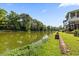 Beautiful lake view from the property's edge at 108 Woodlake Dr, Summerville, SC 29485