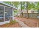 Backyard features a screened-in porch, patio, and landscaped yard at 109 Willow Ct, Summerville, SC 29486