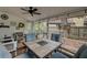 Cozy screened porch with comfortable seating, perfect for relaxing outdoors at 109 Willow Ct, Summerville, SC 29486
