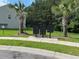 Community mailboxes near the street and sidewalk, with mature palm trees in background at 116 Gaura Ln, Summerville, SC 29483