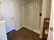 Shower featuring a clear curtain and a tiled floor, providing a clean and functional bathing area at 116 Gaura Ln, Summerville, SC 29483