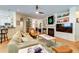Inviting living room featuring hardwood floors, a ceiling fan, and an open layout at 1231 Wild Olive Dr, Mount Pleasant, SC 29464