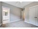 Cozy bedroom with neutral walls and carpet, offering access to a bathroom and closet at 1363 Rivella Dr, Mount Pleasant, SC 29464