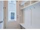 Well-organized mudroom featuring built-in storage and seating at 1363 Rivella Dr, Mount Pleasant, SC 29464