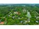 Expansive aerial view of a neighborhood with mature trees, a serene lake, and well-maintained homes at 1394 Center Lake Dr, Mount Pleasant, SC 29464