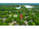 Beautiful aerial view of a neighborhood featuring mature trees and serene lake views at 1394 Center Lake Dr, Mount Pleasant, SC 29464