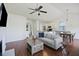Open-concept living space with modern kitchen, dining area, and a spacious living room at 1470 Ashley Gardens Blvd, Charleston, SC 29414