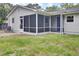View of a well-maintained, screened-in porch and spacious backyard at 1515 Mulberry St, Charleston, SC 29407