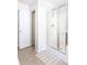 Bathroom features a glass-enclosed shower and tile flooring at 1749 Towne St, Johns Island, SC 29455